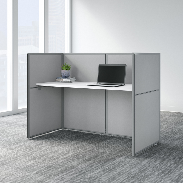 Easy Office 60W Cubicle Desk Workstation with 45H Closed Panels