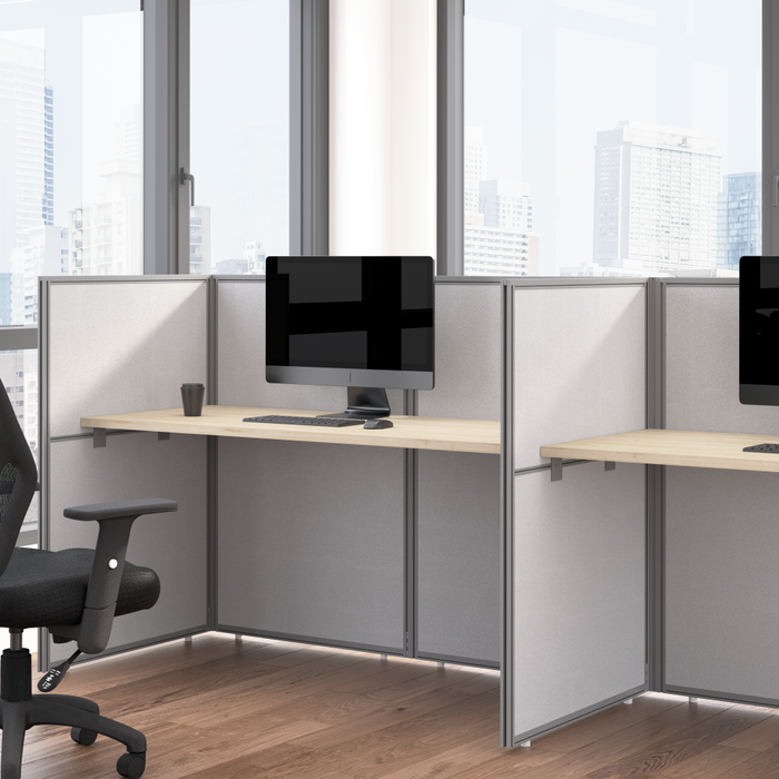 Easy Office 60W Cubicle Desk Workstation with 45H Closed Panels