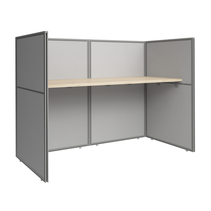 Easy Office 60W Cubicle Desk Workstation with 45H Closed Panels