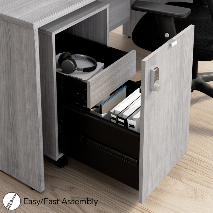 Assure Mobile File Cabinet with Drawers and Keypad Lock