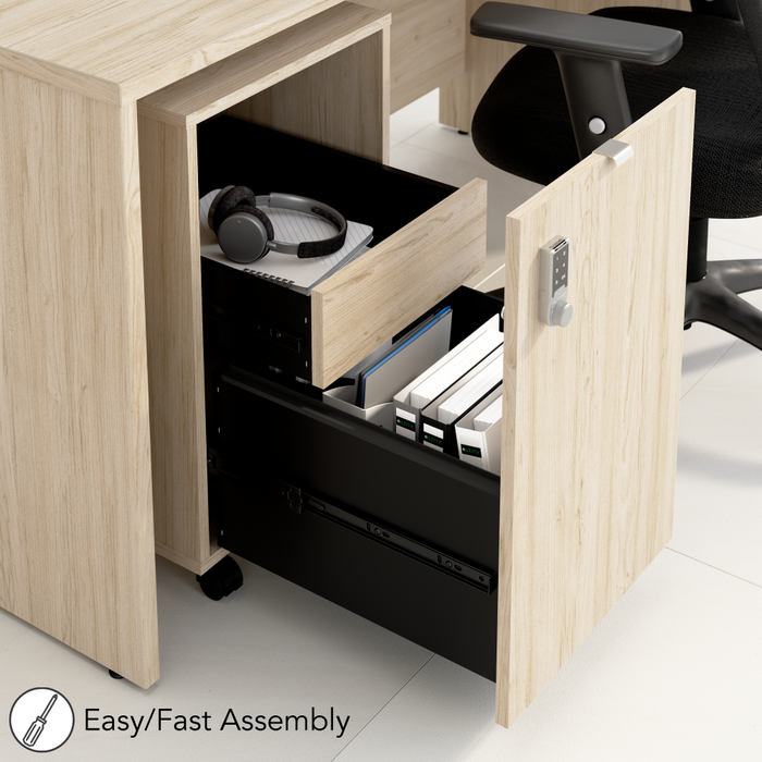 Assure Mobile File Cabinet with Drawers and Keypad Lock