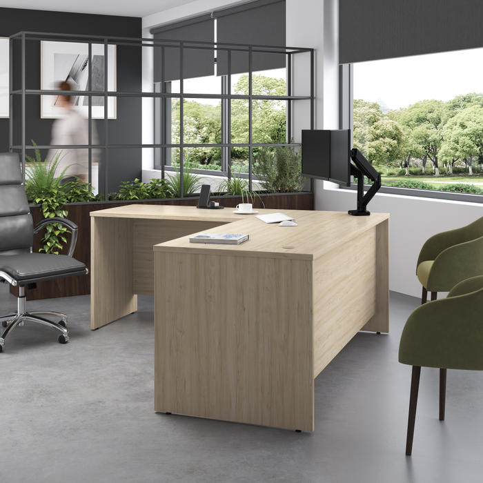 Studio C 72W x 30D L Shaped Desk with 42W Return