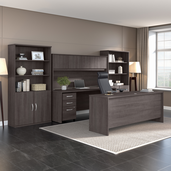 Studio C 72W x 30D L Shaped Desk with 42W Return