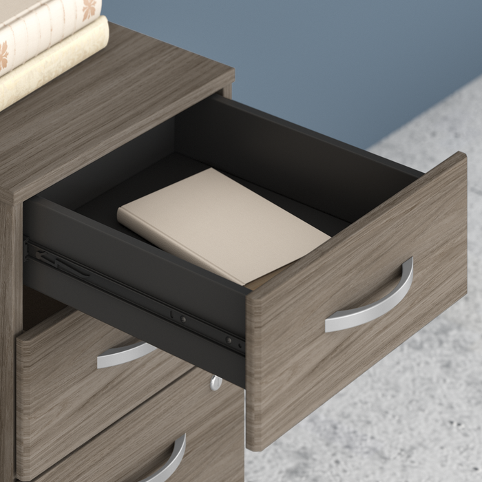Hybrid 60W x 30D L Shaped Table Desk with Mobile File Cabinet