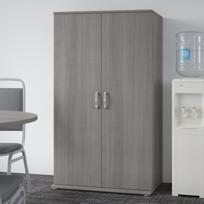 Universal Tall Storage Cabinet with Doors and Shelves