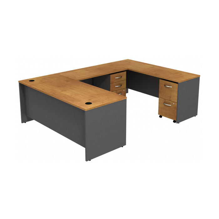 Series C U Shaped Desk with 2 Mobile Pedestals