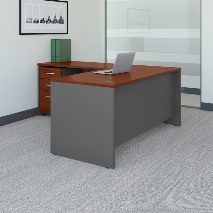 Series C 66W L Shaped Desk with 48W Return and Mobile File Cabinet
