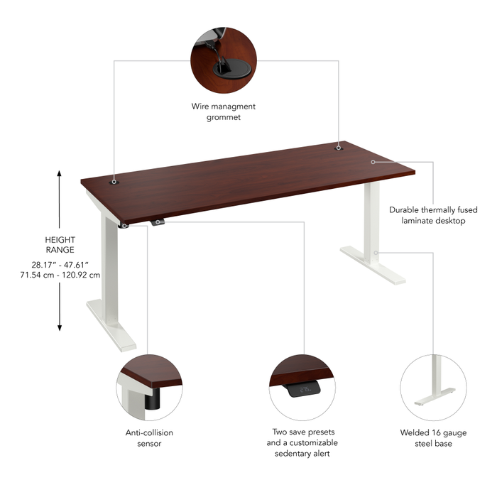 Move 40 Series 72W x 30D Electric Height Adjustable Standing Desk
