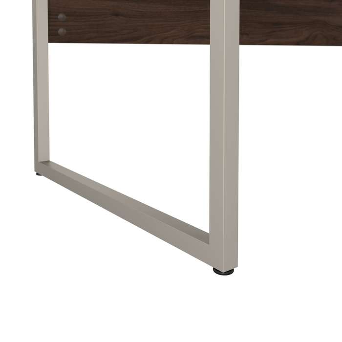 Hybrid 72W x 30D L Shaped Table Desk with Metal Legs