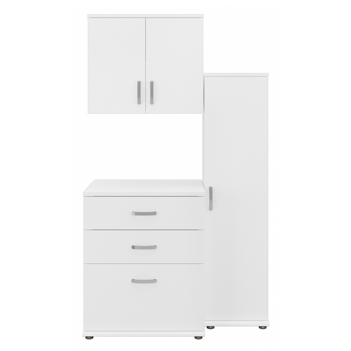 Universal 44W 3 Piece Modular Storage Set with Floor and Wall Cabinets