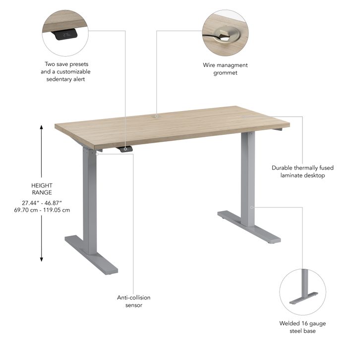 Move 60 Series 48W x 24D Electric Height Adjustable Standing Desk