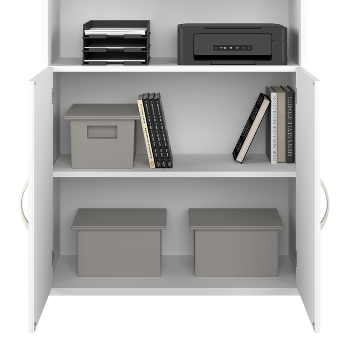 Hybrid Tall 5 Shelf Bookcase with Doors