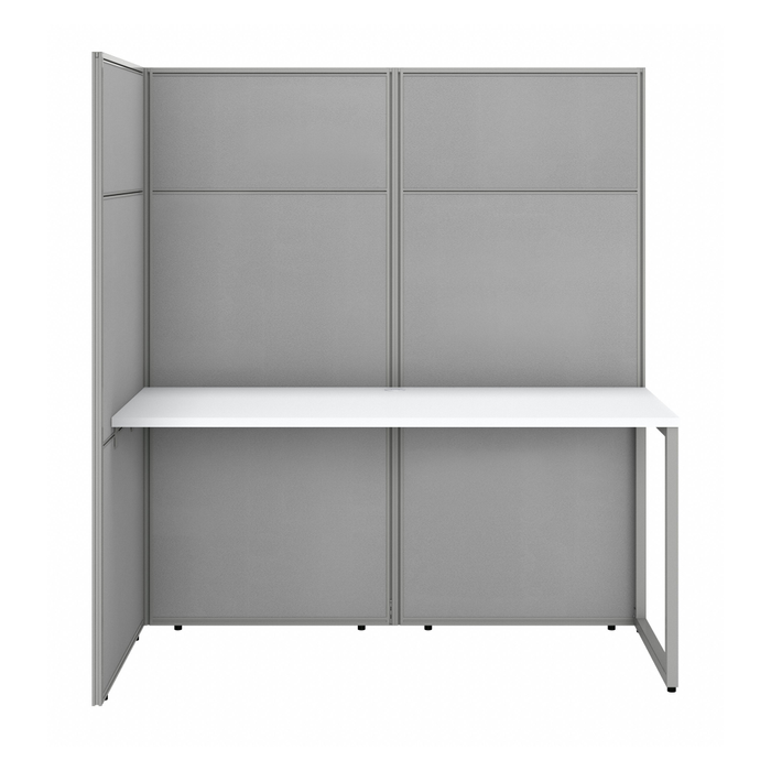 Easy Office 60W 2 Person Cubicle Desk Workstation with 66H Panels