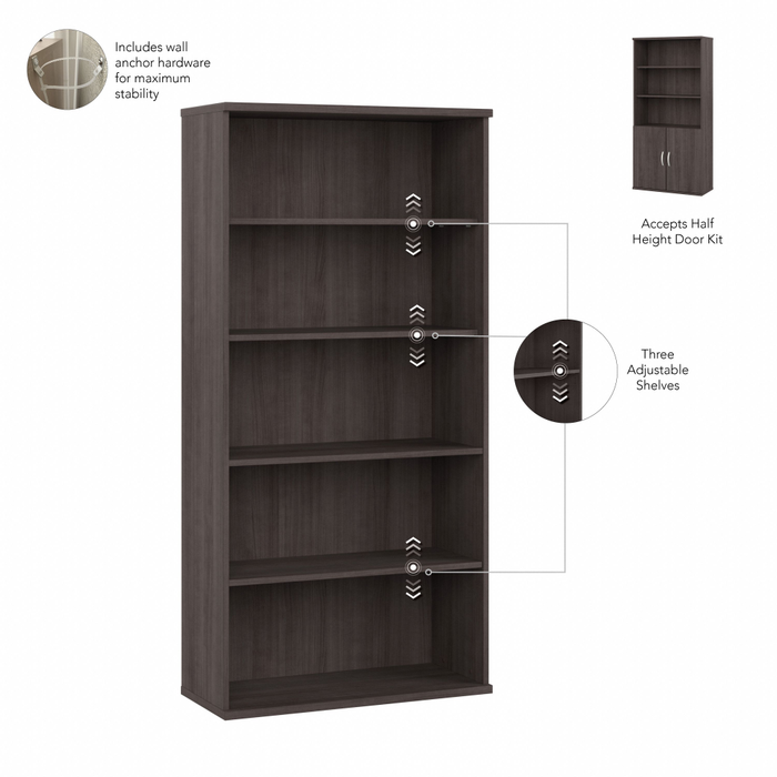 Studio A Tall 5 Shelf Bookcase