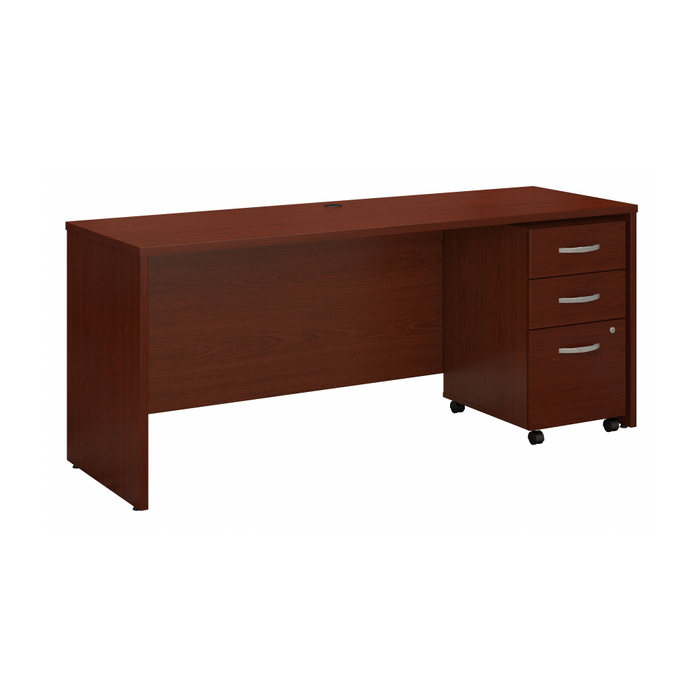 Series C 72W x 24D Office Desk with Mobile File Cabinet