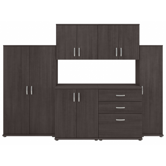 Universal 108W 6 Piece Modular Storage Set with Floor and Wall Cabinets