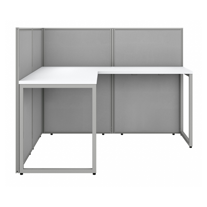 Easy Office 60W L Shaped Cubicle Desk Workstation with 45H Panels