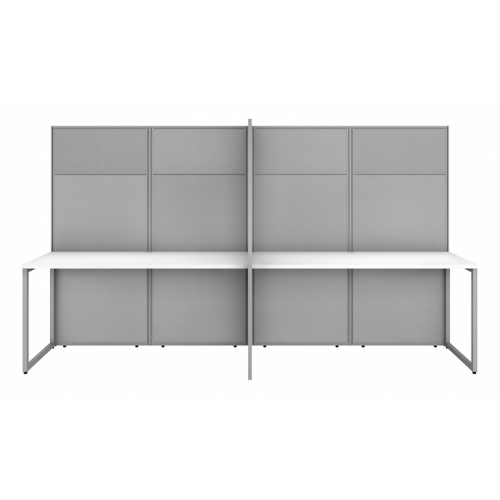 Easy Office 60-inch 4 Person Cubicle Desk with Tall Panels