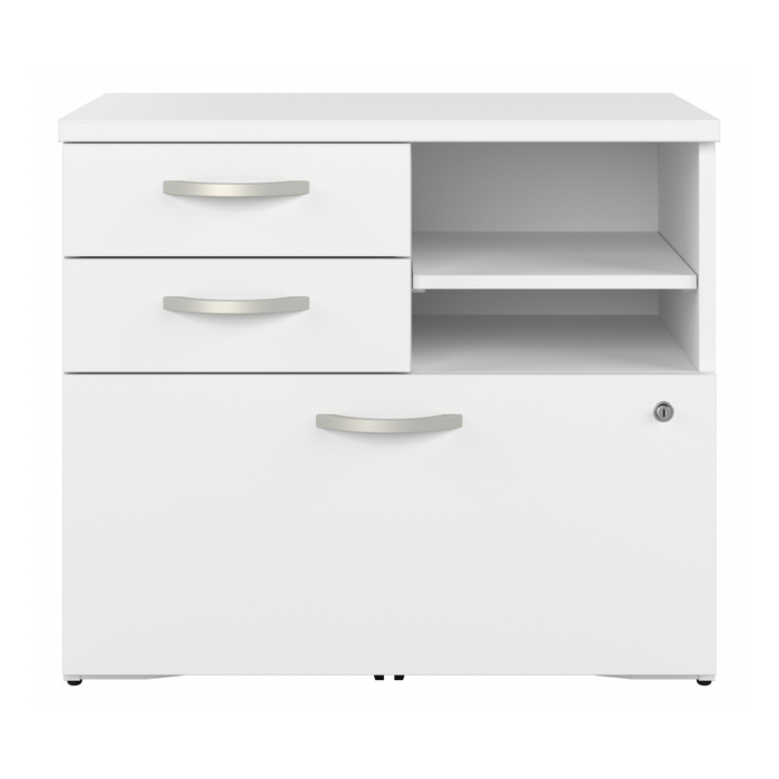 Hybrid Office Storage Cabinet with Drawers and Shelves
