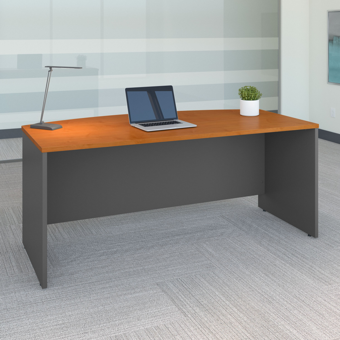 Series C 72W x 36D Bow Front Desk