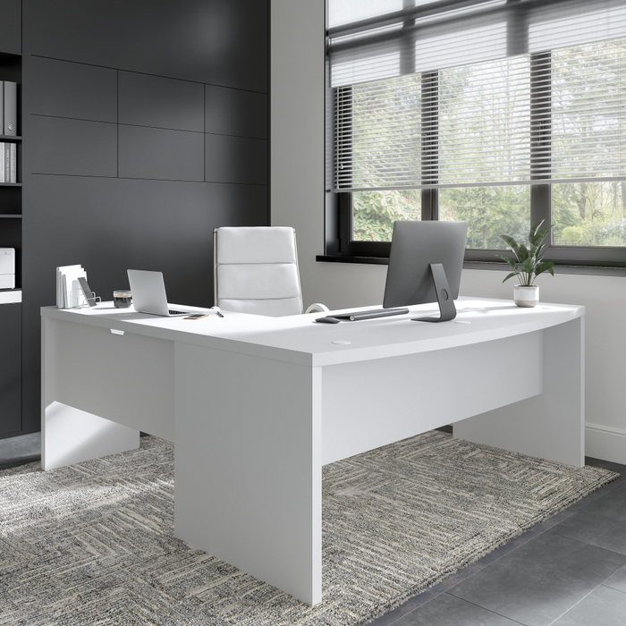 Echo 72W Bow Front L Shaped Desk