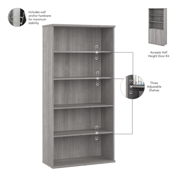 Studio A Tall 5 Shelf Bookcase