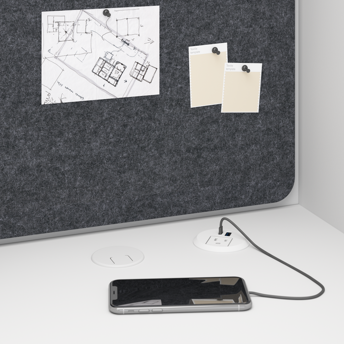 Hustle 48-inch 2 Person Office Cubicles with Locking Storage and Large Tackboards