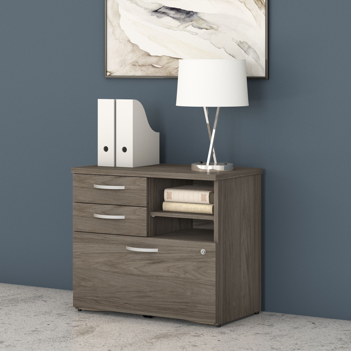 Studio C Office Storage Cabinet with Drawers and Shelves