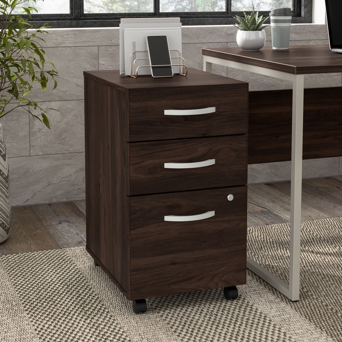 Hybrid 3 Drawer Mobile File Cabinet - Assembled