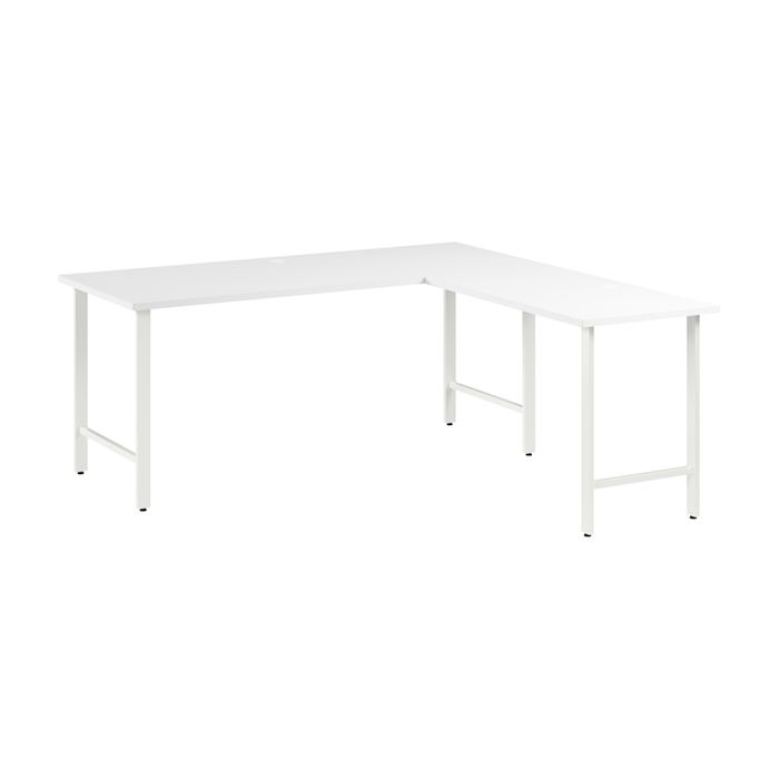 Hustle 72W x 30D L Shaped Computer Desk with Metal Legs