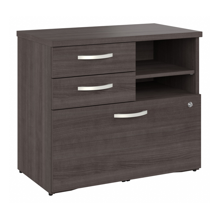 Hybrid Office Storage Cabinet with Drawers and Shelves