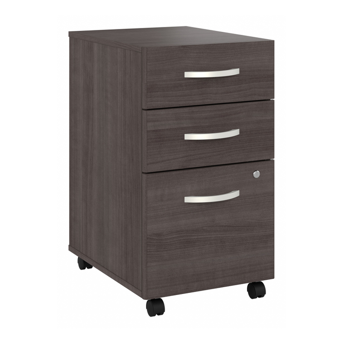 Hybrid 3 Drawer Mobile File Cabinet - Assembled