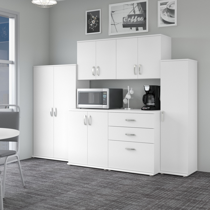 Universal 108W 6 Piece Modular Storage Set with Floor and Wall Cabinets