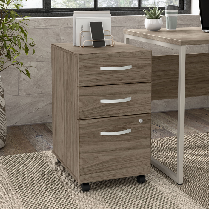 Hybrid 3 Drawer Mobile File Cabinet - Assembled