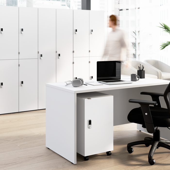 Assure Mobile File Cabinet with Drawer, Door, and Keypad Lock