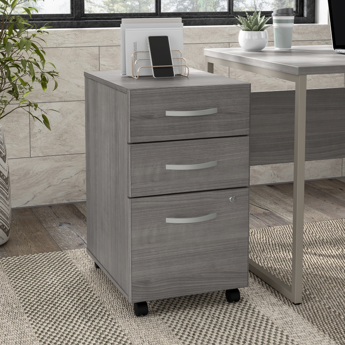 Hybrid 3 Drawer Mobile File Cabinet - Assembled
