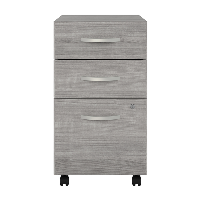 Hybrid 3 Drawer Mobile File Cabinet - Assembled