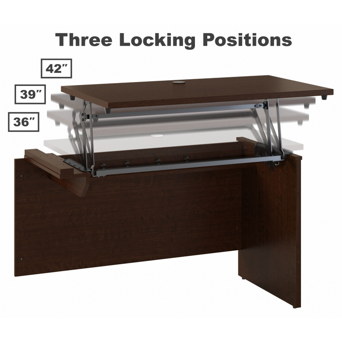 Series C 60W x 43D Right Hand 3 Position Sit to Stand L Shaped Desk with Mobile File Cabinet