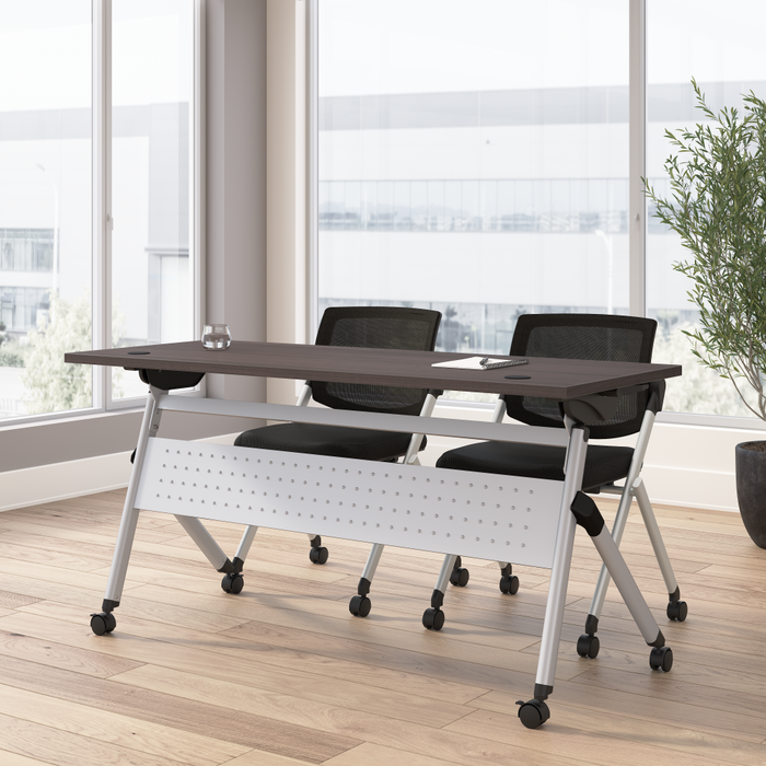 Envision 60W Folding Training Table and 2 Folding Chairs