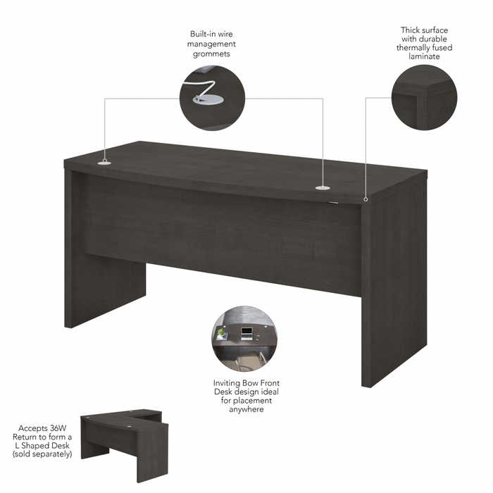 Echo 60W Bow Front Desk
