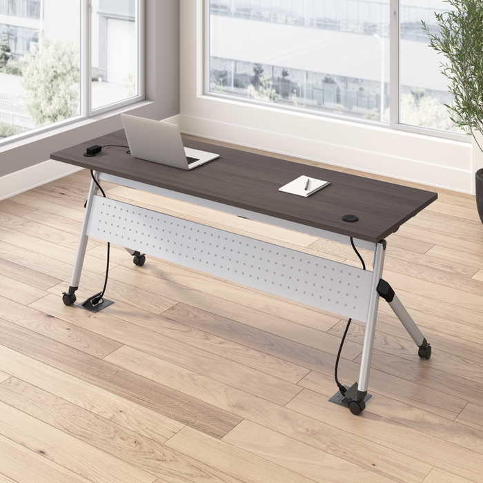 Envision 72W Folding Training Table with Powered Grommets