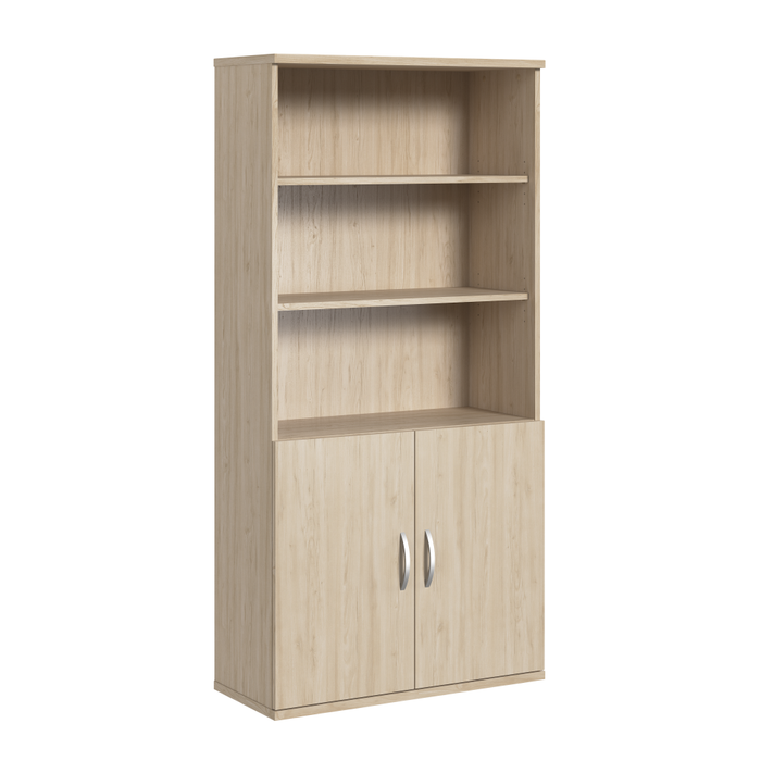 Studio C Tall 5 Shelf Bookcase with Doors