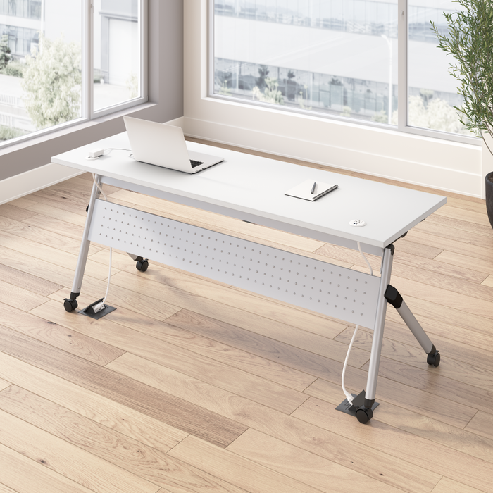 Envision 72W Folding Training Table with Powered Grommets