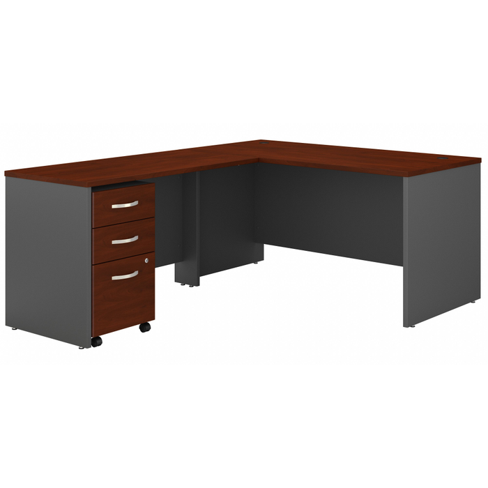Series C 60W L Shaped Desk with 3 Drawer Mobile File Cabinet