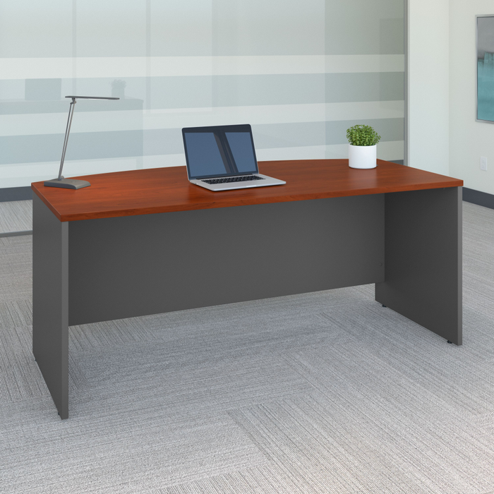 Series C 72W x 36D Bow Front Desk