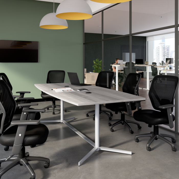 96-inch Office Conference Table with Metal Base