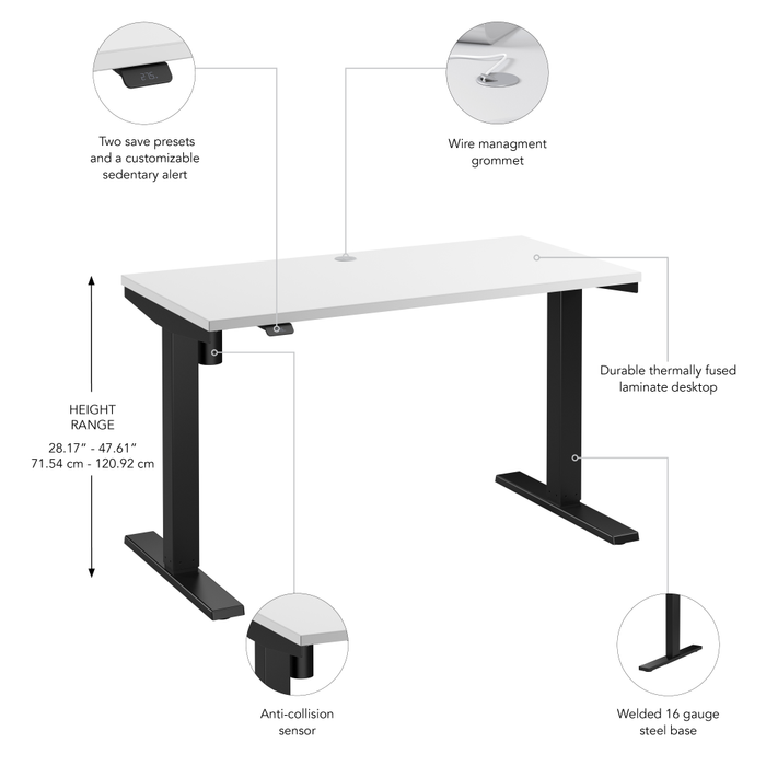 Move 40 Series 48W x 24D Electric Height Adjustable Standing Desk