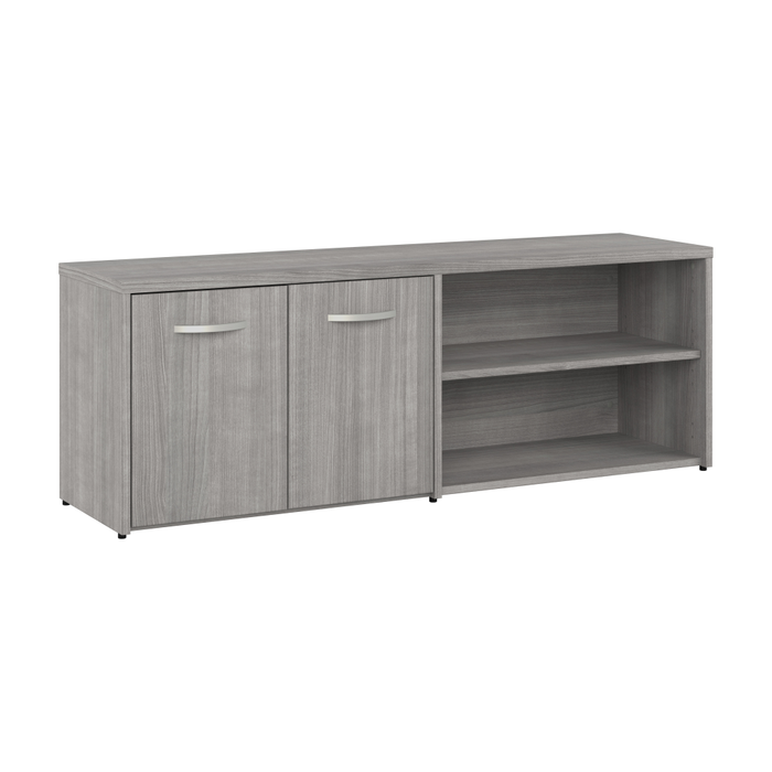 Studio A Low Storage Cabinet with Doors and Shelves