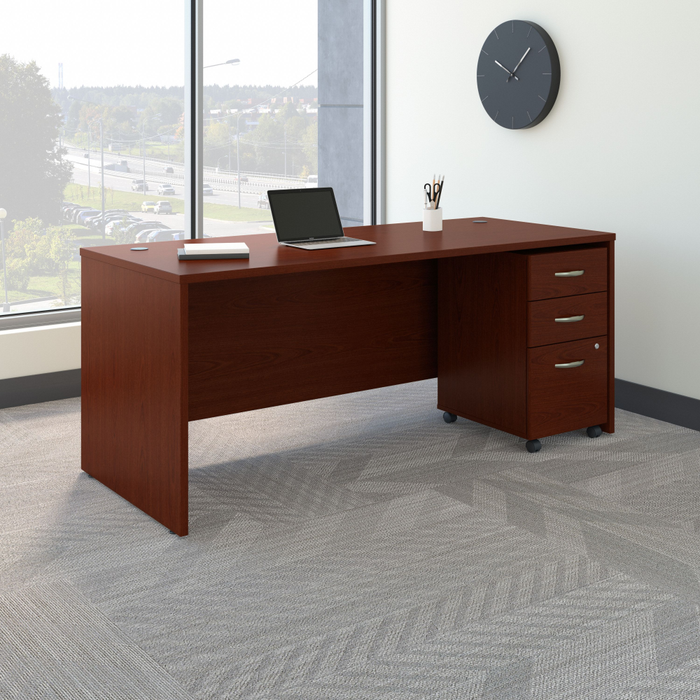 Series C 72W x 30D Office Desk with Mobile File Cabinet