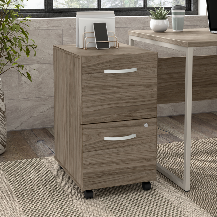 Hybrid 2 Drawer Mobile File Cabinet - Assembled